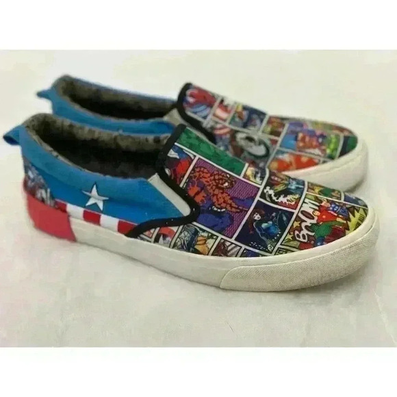 Marvel super heroes Canvas Slip On Shoes Size 9.5 Men's Ground Up Comic Book - Picture 4 of 8